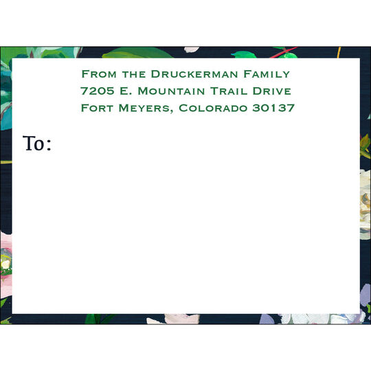 Floral Border Shipping Labels